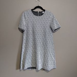 Divided | black and white patterned dress